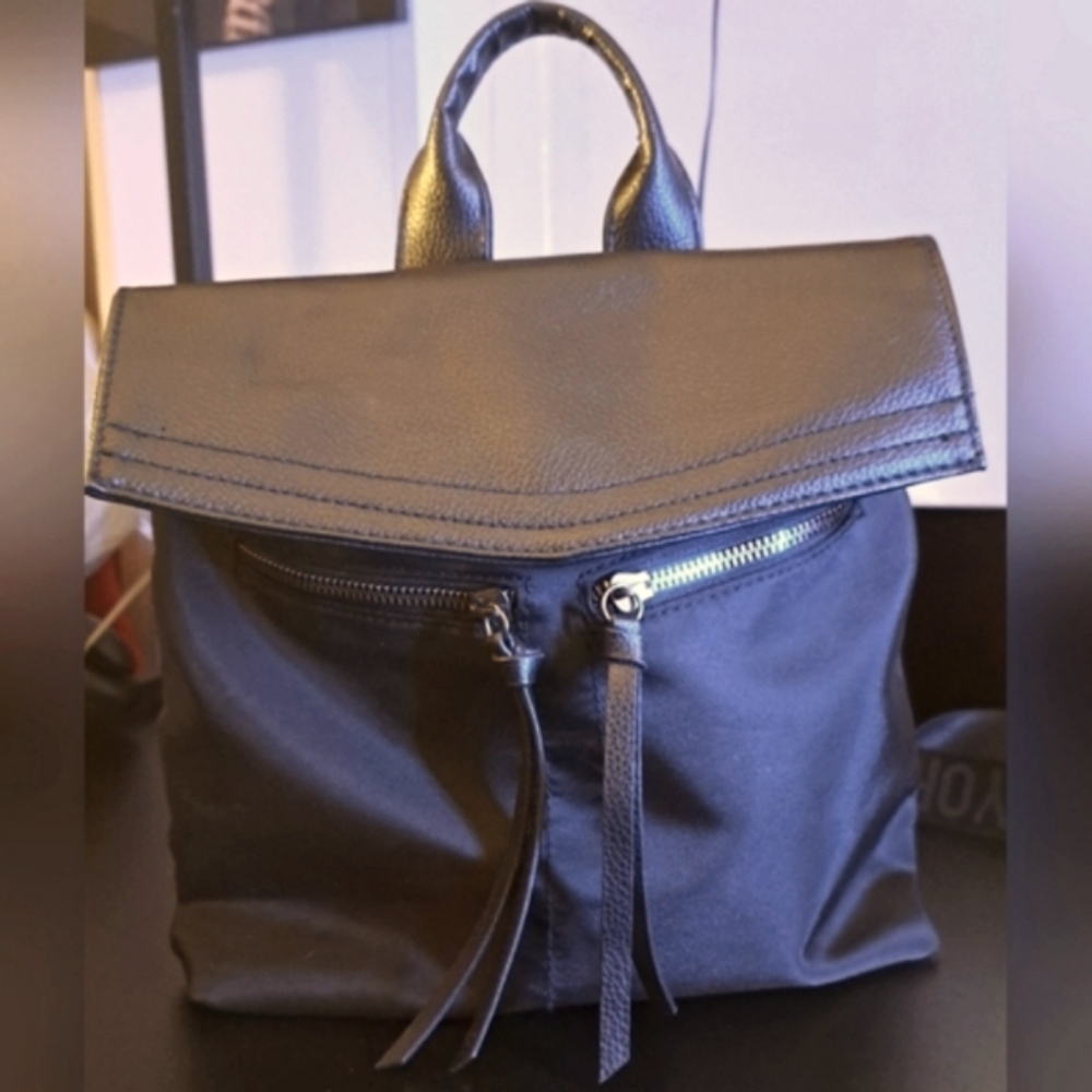 Botkier Black Leather Backpack